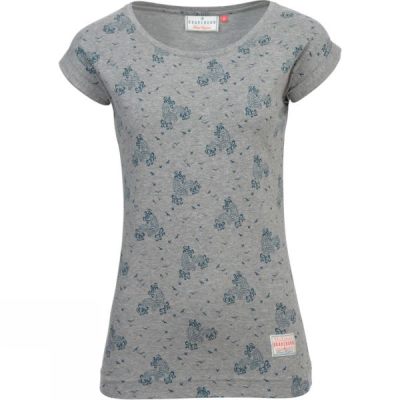 Tee Brakeburn Birds & Waves Boyfriend Mujer - Gris - Chile PVD456801